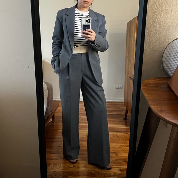 OAK + FORT Pants - OAK + FORT Charcoal Gray Pantsuit